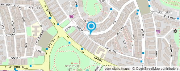 מפת הגעה אל המספרה הכחולה מפת הגעה אל המספרה הכחולה